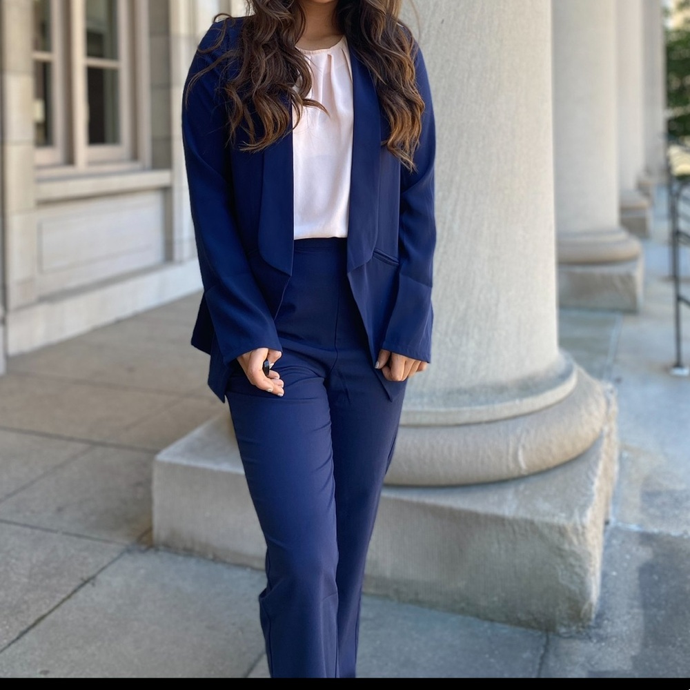 lulus navy blazer set